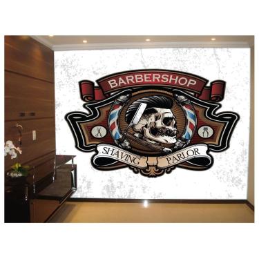 Imagem de Papel De Parede Barbearia Retrô 3D Brb09