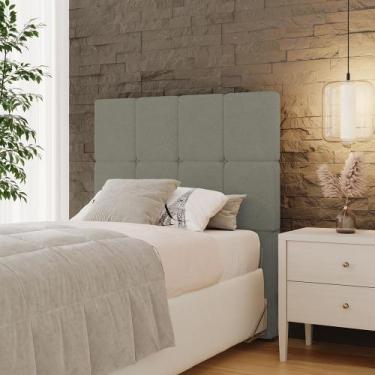 Imagem de Cabeceira Solteiro 100cm Linea Boucle Estofada Design Moderno para Qua