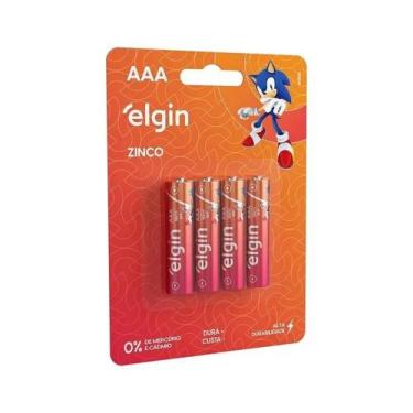Imagem de Pilha Zinco/Carvão AAA B4 Palito Elgin Elg-aaa-z C/4 Unidades