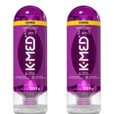 Imagem de Kit 2 Gel Lubrificante Íntimo 2 em 1 K-Med Frasco 203g - Cimed
