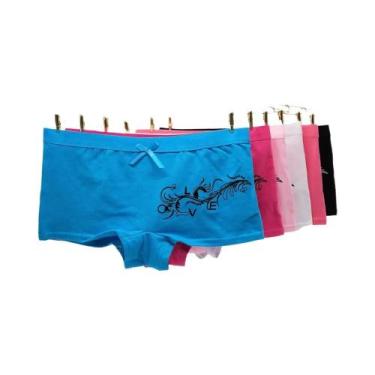 Imagem de Shorts Boxer De Algodão Com Estampa Para Mulheres, Pacote Com 3 Peças,