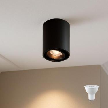 Imagem de Spot De Sobrepor Mini Direcionável Redondo Luz02 + Led - Luz02kitledLu