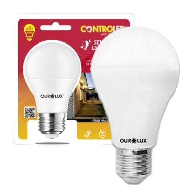 Imagem de Lampada Noturna 9w Sensor Luminosidade Luz Amarela 2700K - Ourolux