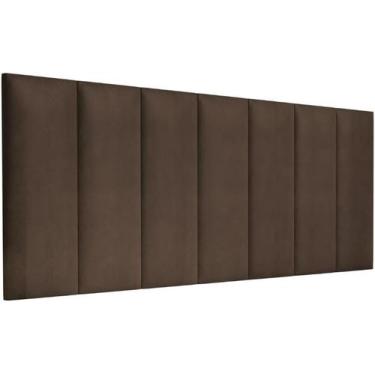 Imagem de Cabeceira imperial lisa cama queem 1.60 marrom - PC MOVEIS