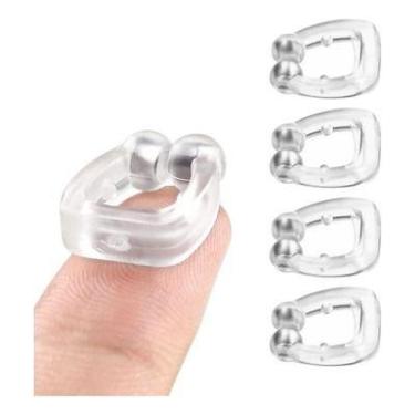 Imagem de Kit 4 Dilatador Nasal Clip Magnético Anti Ronco Apneia do Sono Auxilia