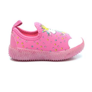 Imagem de Tênis Infantil Batatinha 168 Jogging Com LED, Rosa, 24