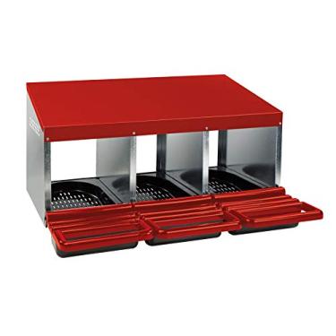Imagem de Caixa de encaixe galvanizado Little Giant com cesta de plástico (tripla) caixa de encaixe resistente para frango e aves (80 cm x 50 cm x 45 cm) (item n° GNB3)