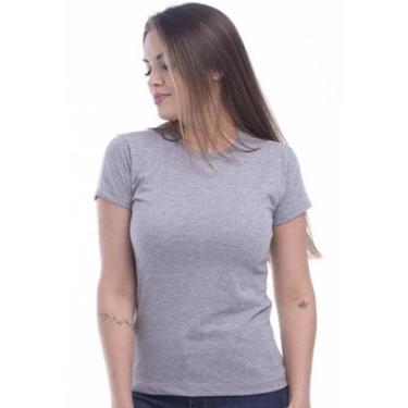 Imagem de Blusa Camiseta Básica Feminina Blusinha Baby Look Algodão-Feminino