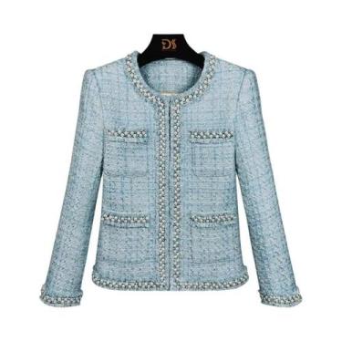 Imagem de Jaqueta Estilo Floral Azul Com Fragrância, Artesanato Avançado, Design