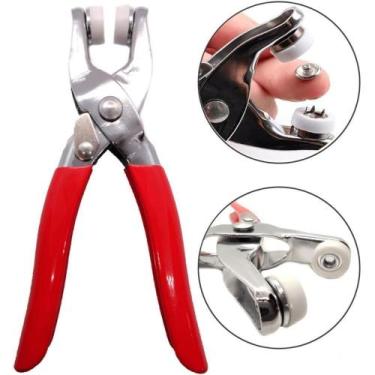 Imagem de Alicate aplicador de botão de pressão metal matriz 35 ferramenta para 