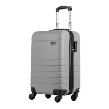 Imagem de Mala de Viagem de Bordo 10 Kg Pequena SESTINI Essencial 2 Prata Rodas 