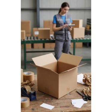 Imagem de 2x 50 Caixas Maleta 20x15x15 Papelão Ondulado Resistente - Congratulat