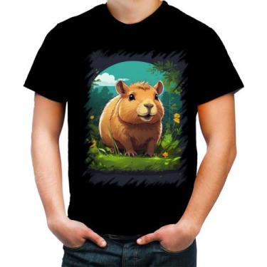 Imagem de Camiseta Colorida Capivara do Bem Animalzinho 12 - Kasubeck Store®, XG