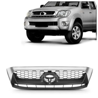 Imagem de Grade radiador cromado/preto hilux pick-up 2009 2010 2011 - SP ACESSÓR