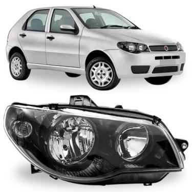 Imagem de Farol direito palio g3 2004 05 06 07 08 2015 máscara negra - BBS BIBAS