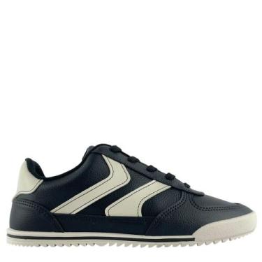 Imagem de Tênis Moleca Feminino Casual Preto Off White Conforto 5818101, Preto, 