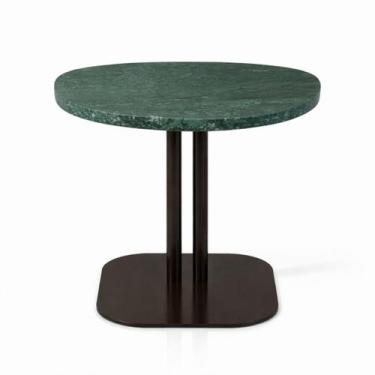 Imagem de Mesa Apoio Atria base dupla laca marrom Tampo Mármore Guatemala Orgâni