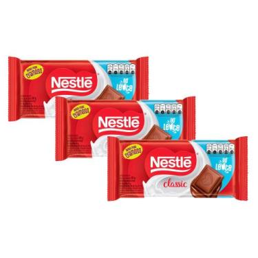 Imagem de Kit 3 Chocolate Nestlé Classic ao Leite 80g