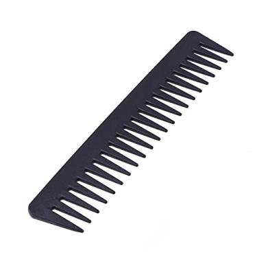 Imagem de jinyi2016SHOP Escova de dentes larga para cabelo cacheado, antiestático, fibra de carbono, pente profissional, resistente ao calor, durável, ferramenta de pentear de barbeiro para mulheres