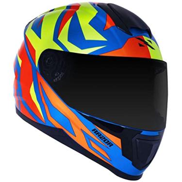 Imagem de Norisk Capacete de Motocross RAZOR CUTTING Agressivo Adulto Multicolorido Pequeno
