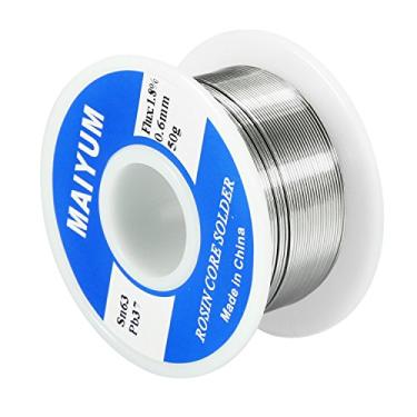Imagem de MAIYUM 63-37 fio de solda de chumbo de rosina para solda elétrica, JF650, 0.6mm 50g, 0.6mm 50g