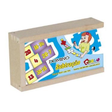 Imagem de Jogo Educativo - Domino Subtracao - Mdf - 28 Pcs