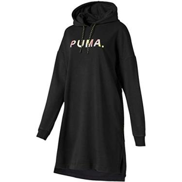 Imagem de PUMA Vestido feminino com capuz Chase, Puma Preto, P
