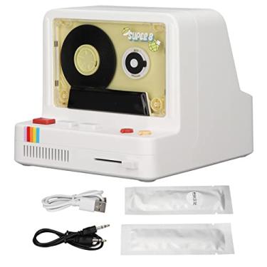 Imagem de Leitor de cassetes bluetooth, fita estéreo portátil retro alto-falante bluetooth leitor de cassetes pessoal, suporta bluetooth aux e cartão de memória(Branco)