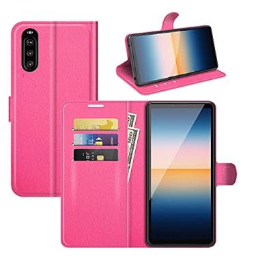 Imagem de HONGYAN Capa de telefone Para Sony Xperia 10 III Litchi Texture Horizontal Flip Caixa Protetora com Slips & Card Slots & Carteira Capa protetora