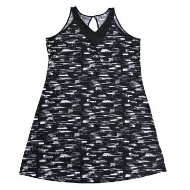 Imagem de Vestido Liganete Estampado Cavado Gola V Detalhe Gota Atrás