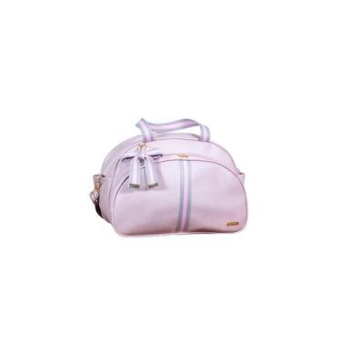 Imagem de Bolsa Maternidade Lyssa Baby Coleção Laços Cor Rosa E Cinza