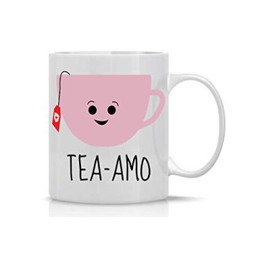 Imagem de Chá Amo – Caneca de chá de café fabulosa espanhola I love You 325 ml, perfeita para mulheres, ideias engraçadas de aniversário para ela, noiva, namorada, esposa, mãe te ama caneca