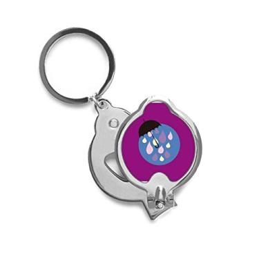 Imagem de Cortador de unhas Umbrella Cloud Rain Drip Weather Finger Nail Clippers Tesoura de aço inoxidável