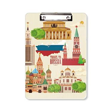 Imagem de Rússia Landmark National Symbol Ilustration Prancheta Pasta Bloco de Escrita Placa de Apoio A4