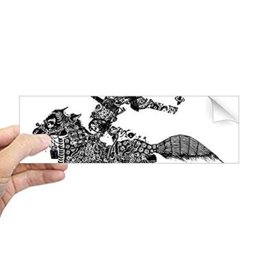 Imagem de DIYthinker Adesivo retangular para janela de notebook com estampa tradicional de ópera chinesa