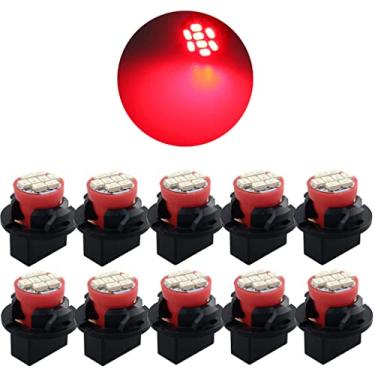 Imagem de AutoTroant T10 194 168 painel de instrumentos branco lâmpadas LED painel brilhante medidor painel lâmpadas LED 10 peças/conjunto (vermelho)