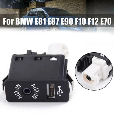 Imagem de Tomada de entrada USB AUX para BMW  Interruptor para BMW E81  E87  E90  F10  F12  E70  E82  F10