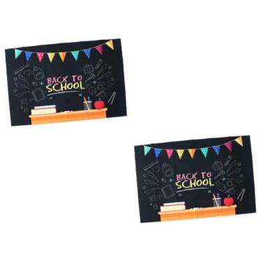 Imagem de Hemobllo 2 Unidades decoração de festa tema escolar faixa de noiva com véu Cenário fotográfico Acessório fotográfico escolar pano de fundo da foto da escola de volta foto de pano de fundo