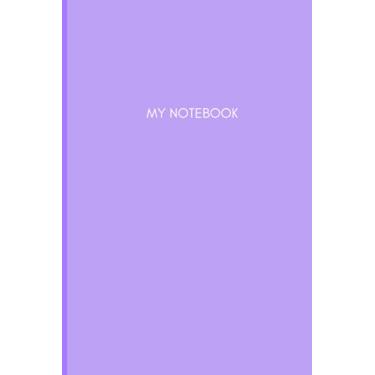 Imagem de My Notebook: Violeta com capa de lombada roxa - 15 x 23 cm, 120 páginas de papel pautado - limpo, minimalista e moderno - design elegante e profissional - título centralizado