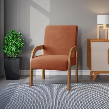 Imagem de Poltrona 59cm Veludo Ravena Viero Móveis