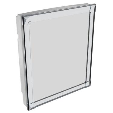 Imagem de Armário Plástico Branco com Perfil de Alumínio Versátil 31 X 36 X 10 Cm Al41 Branco