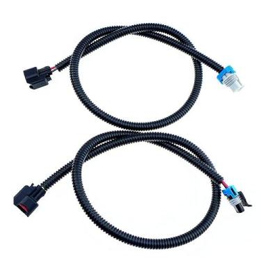 Imagem de 2 peças de plugue de peitoral injetor de combustível, adequado para Polaris Ranger XP 800 2012-2013, para Polaris Ranger RZR Crew 800 2011-2014, para Polaris Ranger 800 2011-2017, PTO lado esquerdo e MAG lado direito - preto e cinza