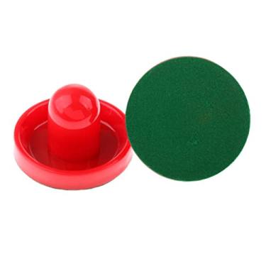 Imagem de Conjunto de empurrador de feltro de mesa de hóquei de ar - plástico, feltro verde, mesas domésticas - escolha de cor e tamanho - ótimo para jogos de hóquei aéreo em tamanho real - vermelho, grande