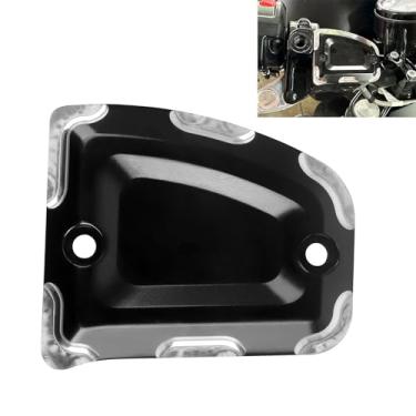 Imagem de HAONEL Tampas de cilindro mestre de substituição frontal para Indian Scout/Scout Sixty Bobber 2016-2023 CNC alumínio tampa do reservatório de fluido de freio peças acessórios