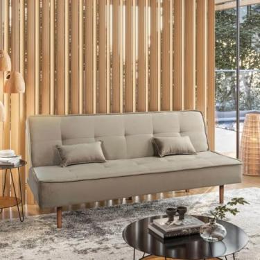 Imagem de Speciale Home - Sofá Cama Silver 3 Lugares Reclinável Suede Bege 1,92 Speciale Home
