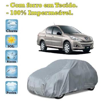 Imagem de Capa com forro cobrir carro Peugeot 207 Sedan 100% Impermeável Proteçã