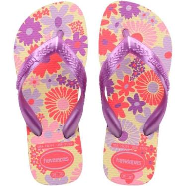 Imagem de Havaianas Infantil Feminino Top Kids Flores FC Original, 29/30, Amarel