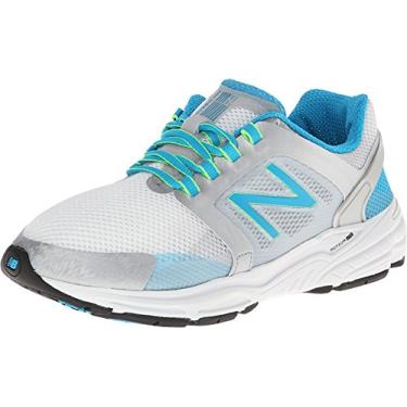 Imagem de New Balance Tênis de corrida feminino W3040 Optimum Control, Prata/azul, 9.5 Wide