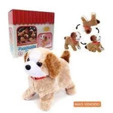 Imagem de Cachorro Brinquedo De Pelúcia Pula Anda Late Da Cambalhota - Fantastic