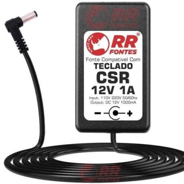 Imagem de Fonte 12V 1A Para Teclado Piano Csr - Rrfontes Comércios De Eletrônico
